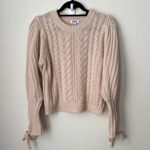 525 America Women's Beige Cable Knit Sweater